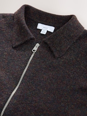 棕色 - Cosy Knitted Zip Up Jacket - 圖片 9，共 9