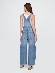 Gap Indigo Blue UltraSoft Denim Horseshoe Overalls Dungarees - Image 2 of 4