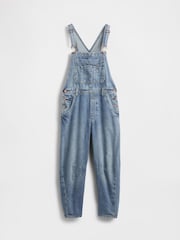 Gap Indigo Blue UltraSoft Denim Horseshoe Overalls Dungarees - Image 3 of 4