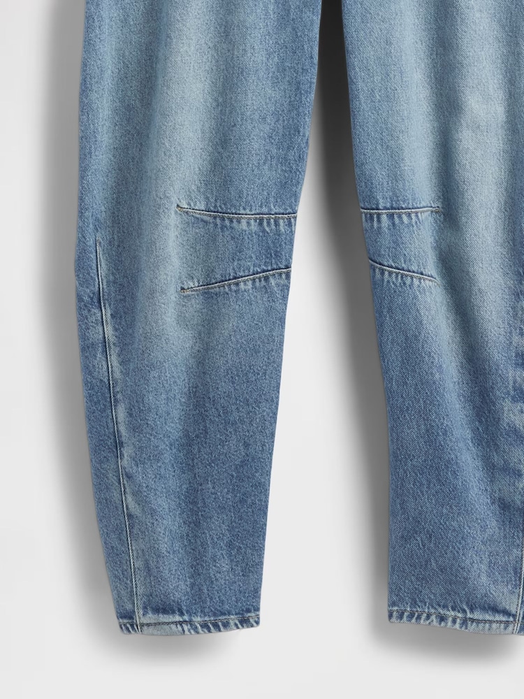 Gap Indigo Blue UltraSoft Denim Horseshoe Overalls Dungarees - Image 4 of 4