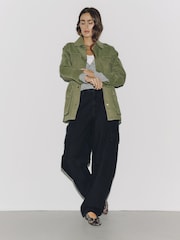 Noir - Mid Rise Utility Barrel Jeans - Image 1 sur 8