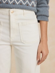 Ecru Patch Pocket Flare Jeans - Image 4 of 4