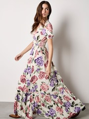 Apricot Cream Chloe Floral Wrap Maxi Dress - Image 2 of 5