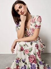 Apricot Cream Chloe Floral Wrap Maxi Dress - Image 3 of 5