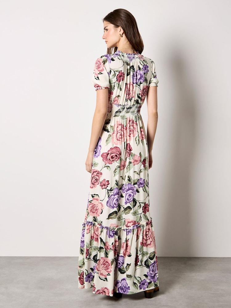 Apricot Cream Chloe Floral Wrap Maxi Dress - Image 5 of 5