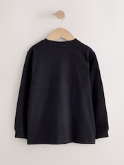 Black/Neutral Long Sleeve Colourblock T-Shirts 3 Pack (3-16yrs) - Image 3 of 7