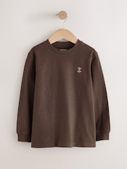 Black/Neutral Long Sleeve Colourblock T-Shirts 3 Pack (3-16yrs) - Image 4 of 7
