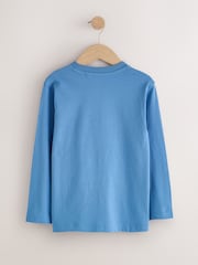 Blue/Brown/Ecru - Графічні футболки з довгим рукавом розслабленого крою, 3 шт. у наборі (3–16років) - Image 3 of 7