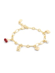 COACH Gold Tone Signature Cherry Charm Link Bracelet - Image 1 of 5