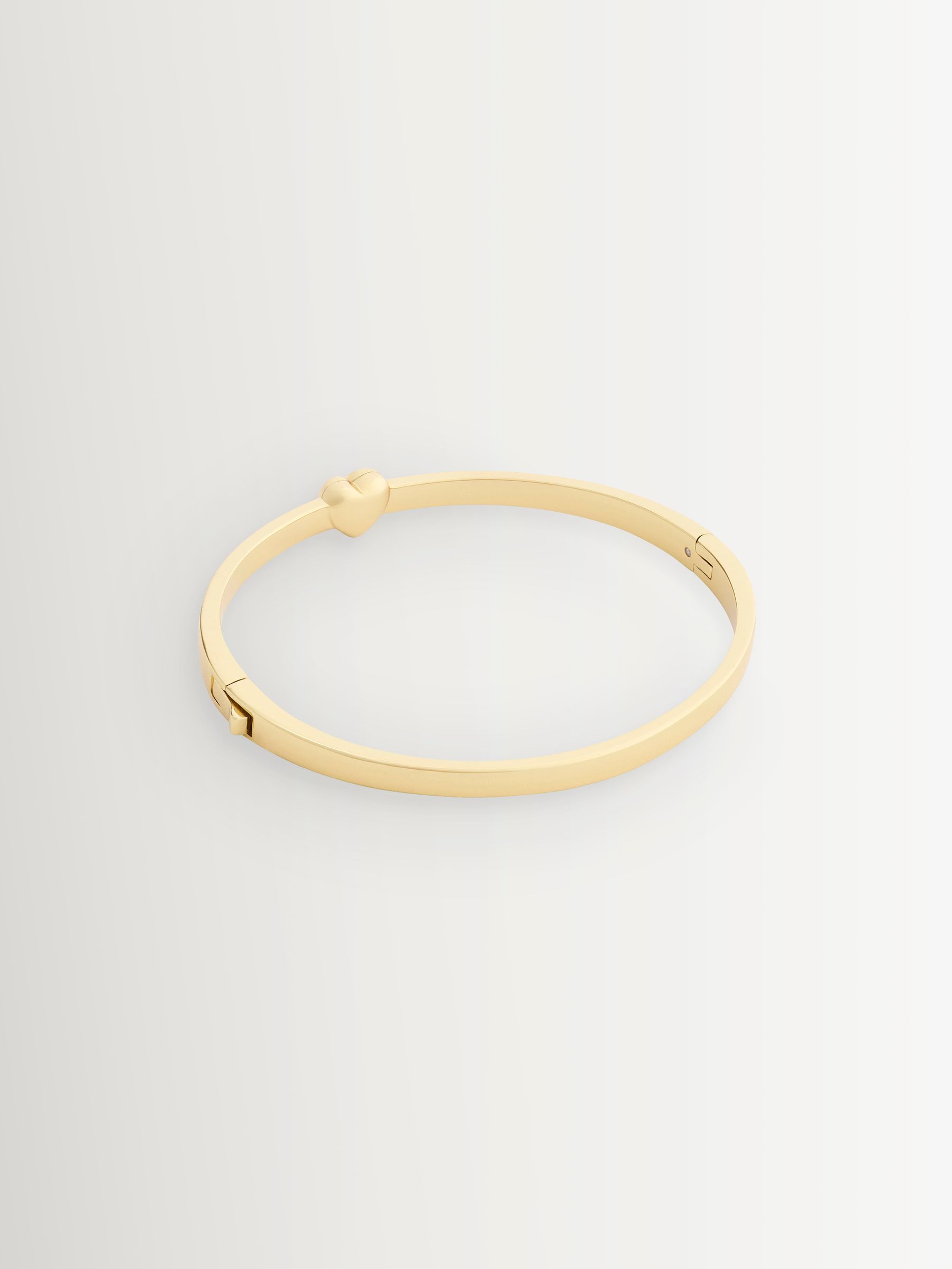 Buy COACH Gold Tone Signature C Heart Bangle Boxed Bracelet from