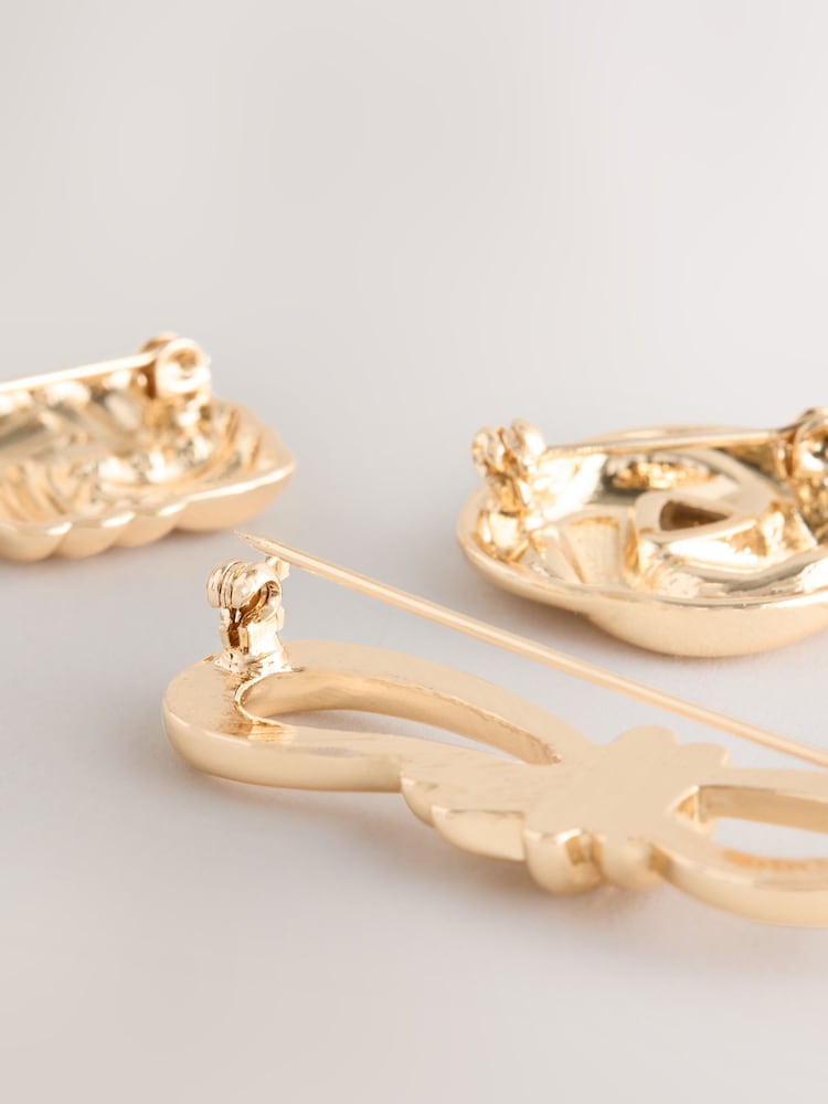 Gold Tone Heritage Brooches 3 Pack - Image 3 of 3 Gold Tone Heritage Brooches 3 Pack - Image 3 of 3