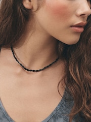 Black Sparkle Bead 3 Layer Necklace - Image 2 of 2
