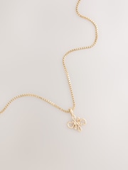 لون ذهبي - عقد رقيق Monogram - صورة 4 من 5