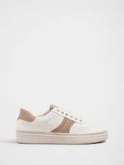 Love & Roses White Standard Fit Faux Leather Comfort Lace Up Trainers - Image 5 of 6