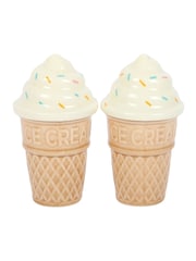 Something Different Brown Ice Cream Cone Salt and Pepper Shaker - Image 3 of 4