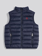 U.S. Polo Assn. Navy Lightweight Quilted Gilet - Image 1 of 4