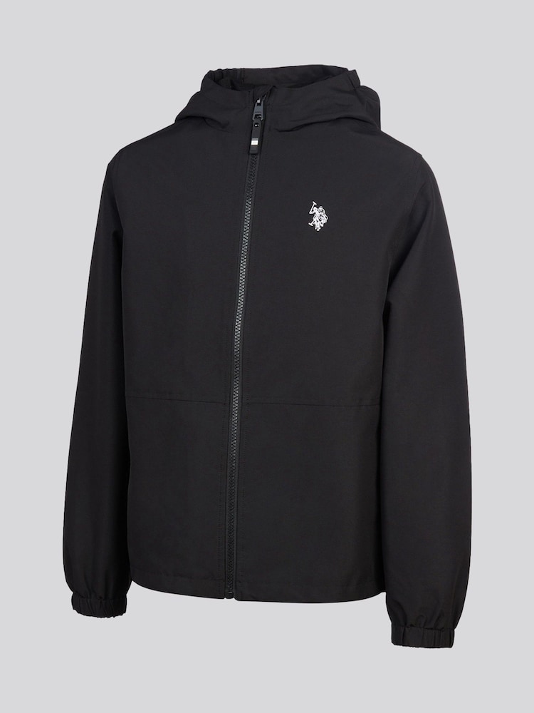 U.S. Polo Assn. Black Mesh Lined Hooded Windbreaker Jacket - Image 2 of 5