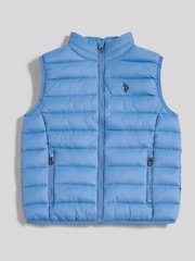 Albastru - U.S. Polo Assn. Vestă matlasată ușoară - Imaginea 1 din 4