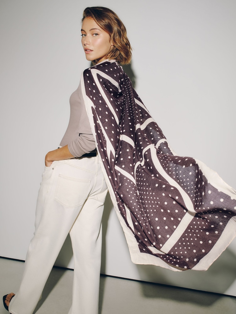 Polka Dot Lightweight Scarf - Image 1 of 8