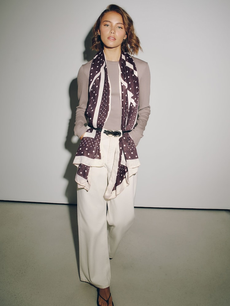 Polka Dot Lightweight Scarf - Image 2 of 8