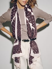 Polka Dot Lightweight Scarf - Image 5 of 8