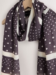 Polka Dot Lightweight Scarf - Image 7 of 8