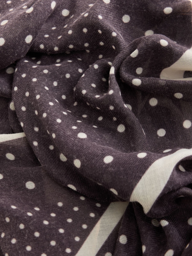 Polka Dot Lightweight Scarf - Image 8 of 8