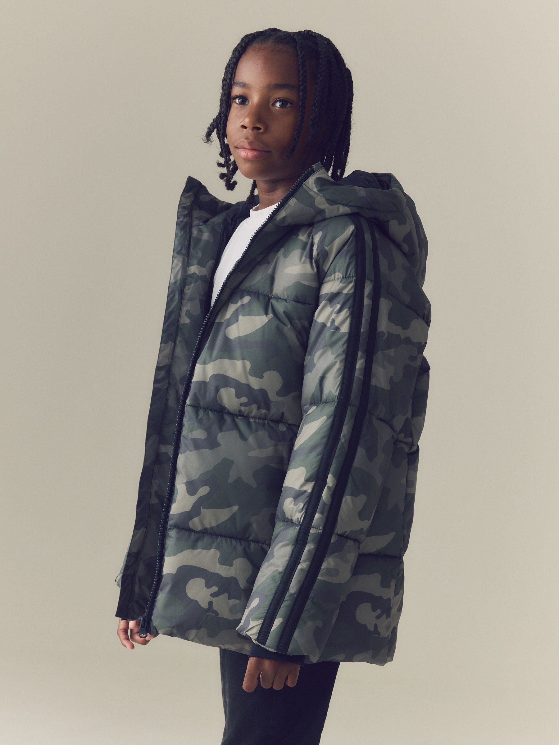 Buy Khaki Camo Padded Coat (3-17yrs) from Next USA