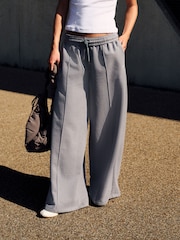 self. Charcoal Grey Wide Leg Joggers - Image 1 of 9