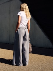 self. Charcoal Grey Wide Leg Joggers - Image 3 of 9