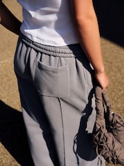 self. Charcoal Grey Wide Leg Joggers - Image 4 of 9