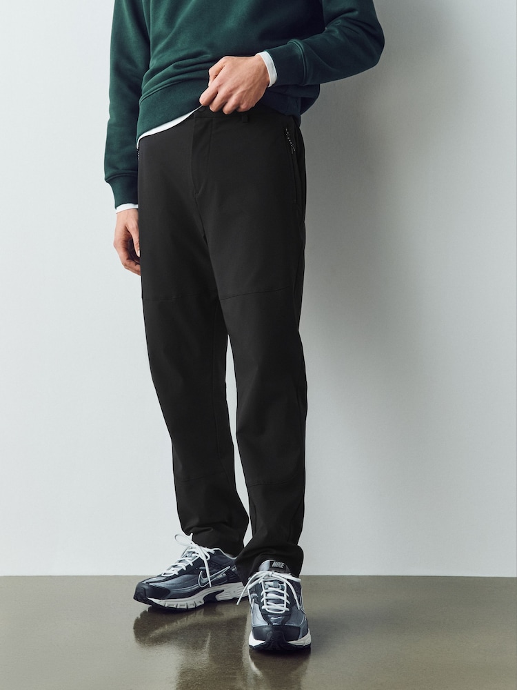 Black Slim Fit Dry Tech Chino Trousers - Image 2 of 9