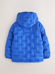 Niebieski - Superdry Shower Resistant Heat Seal Padded Coat - Obraz 10 z 12
