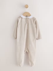 Neutral Collared Baby Sleepsuit (0-2yrs) - Image 4 of 7
