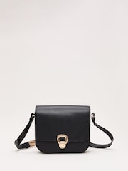 Phase Eight Black Leather Cross Body Bag - Image 1 of 7