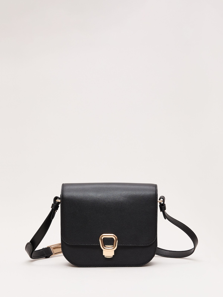 Phase Eight Black Leather Cross Body Bag - Image 1 of 7
