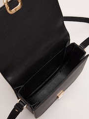 Phase Eight Black Leather Cross Body Bag - Image 5 of 7
