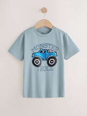 Mineral Truck Sequin Regular Fit Short Sleeve Graphic T-Shirt (3-16yrs) - Image 1 of 1