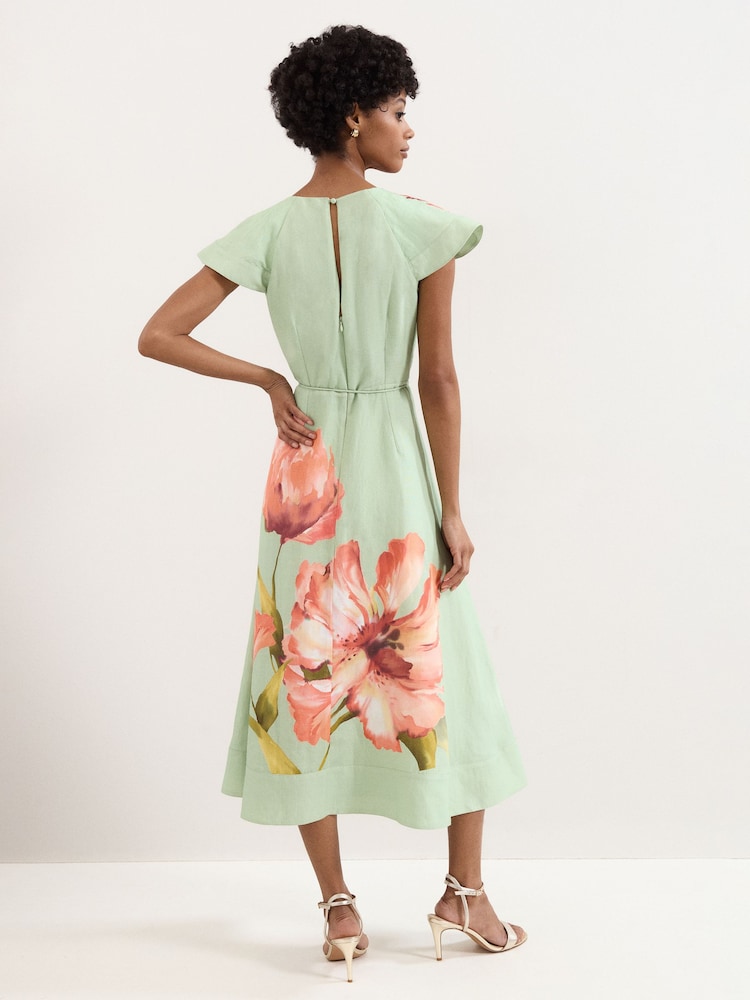 Phase Eight Green Matilda Floral Dress - Image 2 of 7