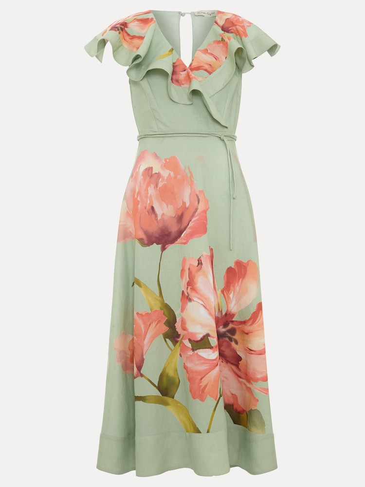 Phase Eight Green Matilda Floral Dress - Image 7 of 7