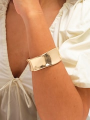 Jon Richard Gold Tone Large Curve Cuff - Image 3 of 3