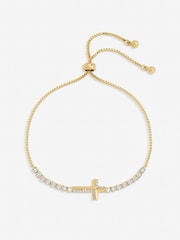 Jon Richard Silver Tone Crystal Infinity Toggle Bracelet - Image 1 of 3