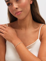 Jon Richard Silver Tone Crystal Infinity Toggle Bracelet - Image 2 of 3