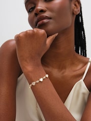 Jon Richard 鑲嵌珍珠母貝心形索扣手鏈 - 圖片 2/3