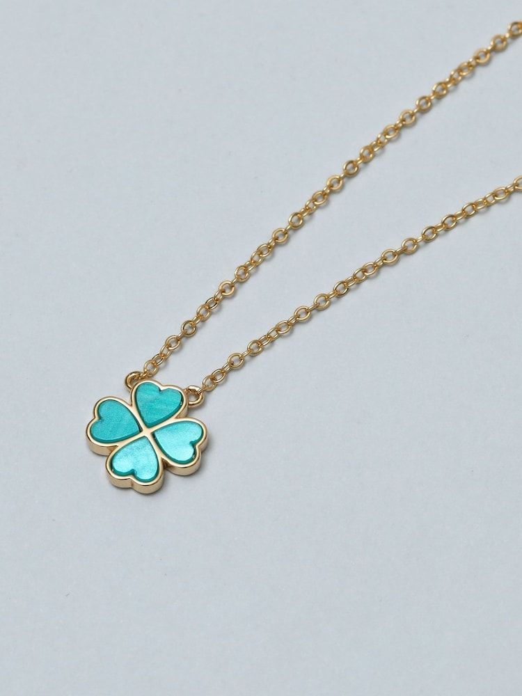 Jon Richard tirkīza sirds āboliņa kulona kaklarota - Attēls 2 no 3