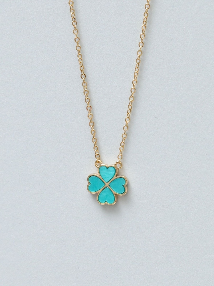 Jon Richard tirkīza sirds āboliņa kulona kaklarota - Attēls 3 no 3