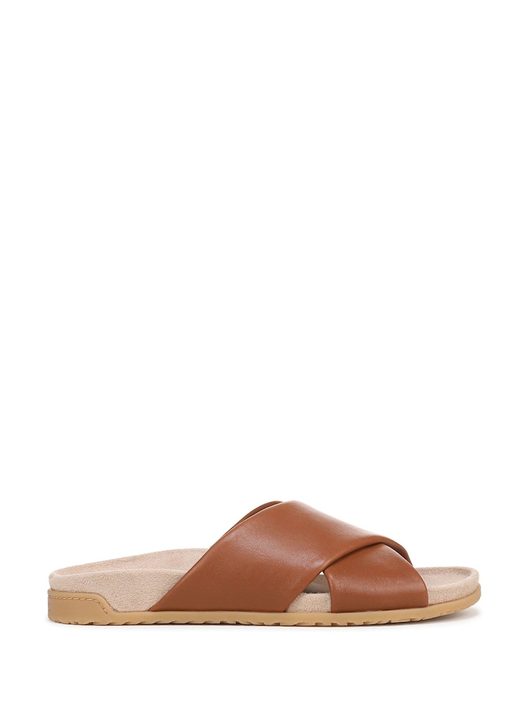Vionic Brown Etna Wide Fit Arch Support Slides - Image 1 of 7