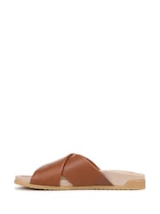 Vionic Brown Etna Wide Fit Arch Support Slides - Image 2 of 7
