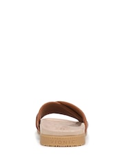 Vionic Brown Etna Wide Fit Arch Support Slides - Image 5 of 7