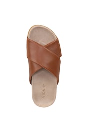 Vionic Brown Etna Wide Fit Arch Support Slides - Image 6 of 7